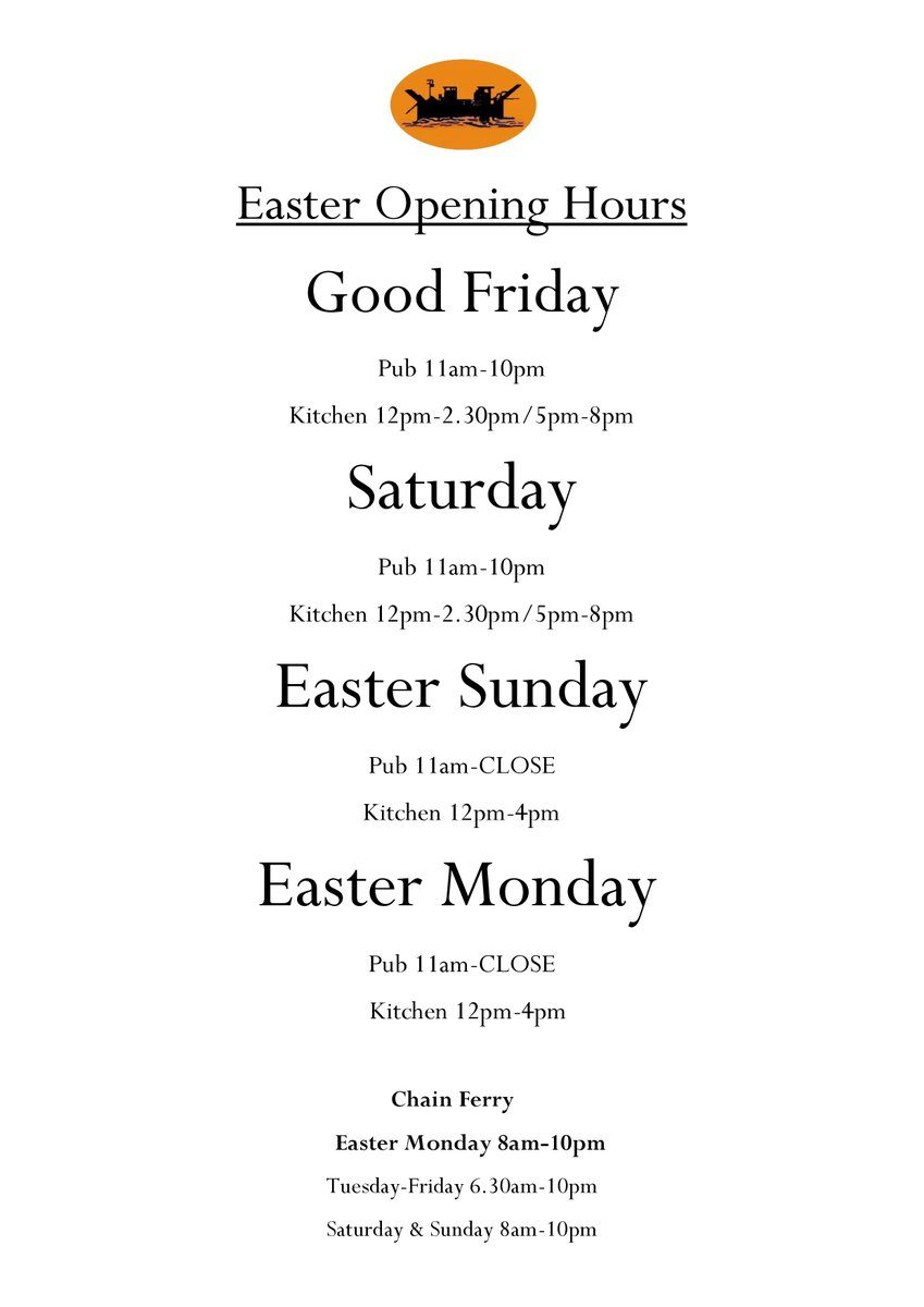 We're looking forward to welcoming you all, over the Easter break 🪺🥂🍻🥘😋🌷