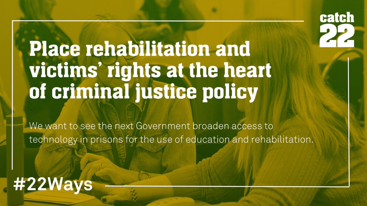 The current approach to technology within prisons is a barrier to rehabilitation. We are calling for access to technology to be broadened, so those in custody can develop essential digital skills, reducing reoffending: ow.ly/3qQe50PGR3X #22Ways