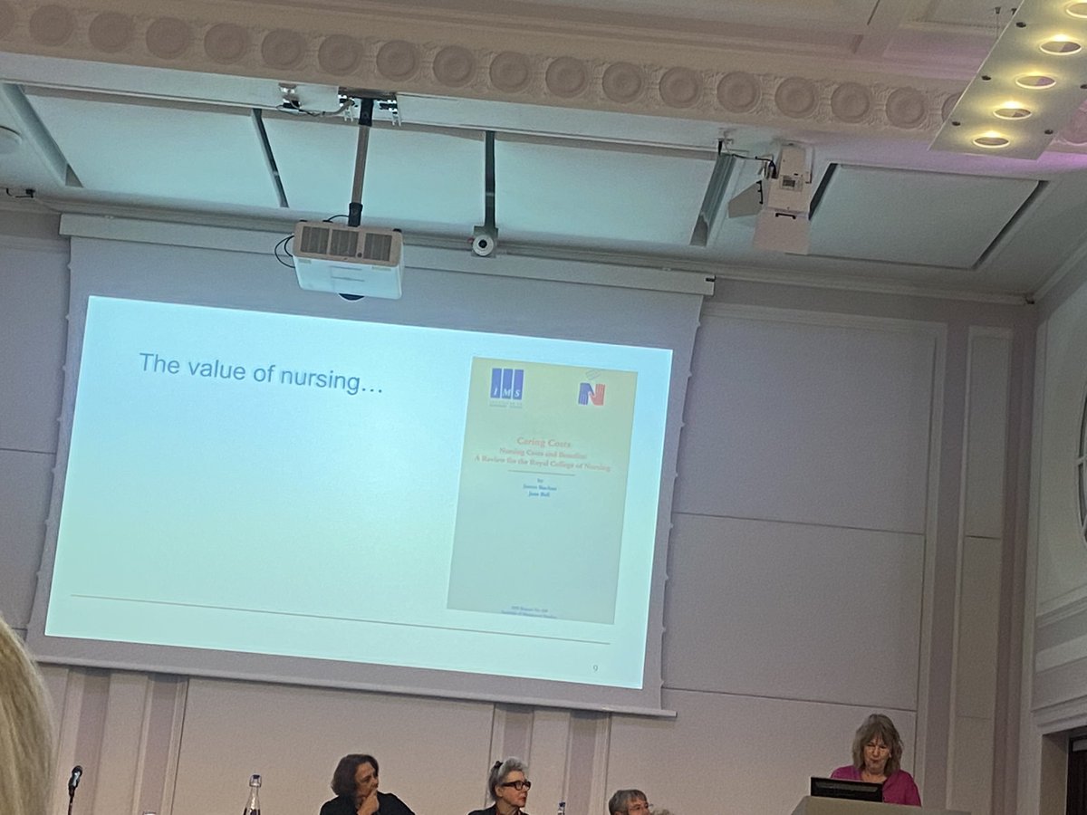 @JaneEBall one of my Nursing Research heroes outlines her research over the last 30 years related to nurse staffing . She has done a lot of seminal research in this area @theRCN . Bonus: she mentions fundamental care