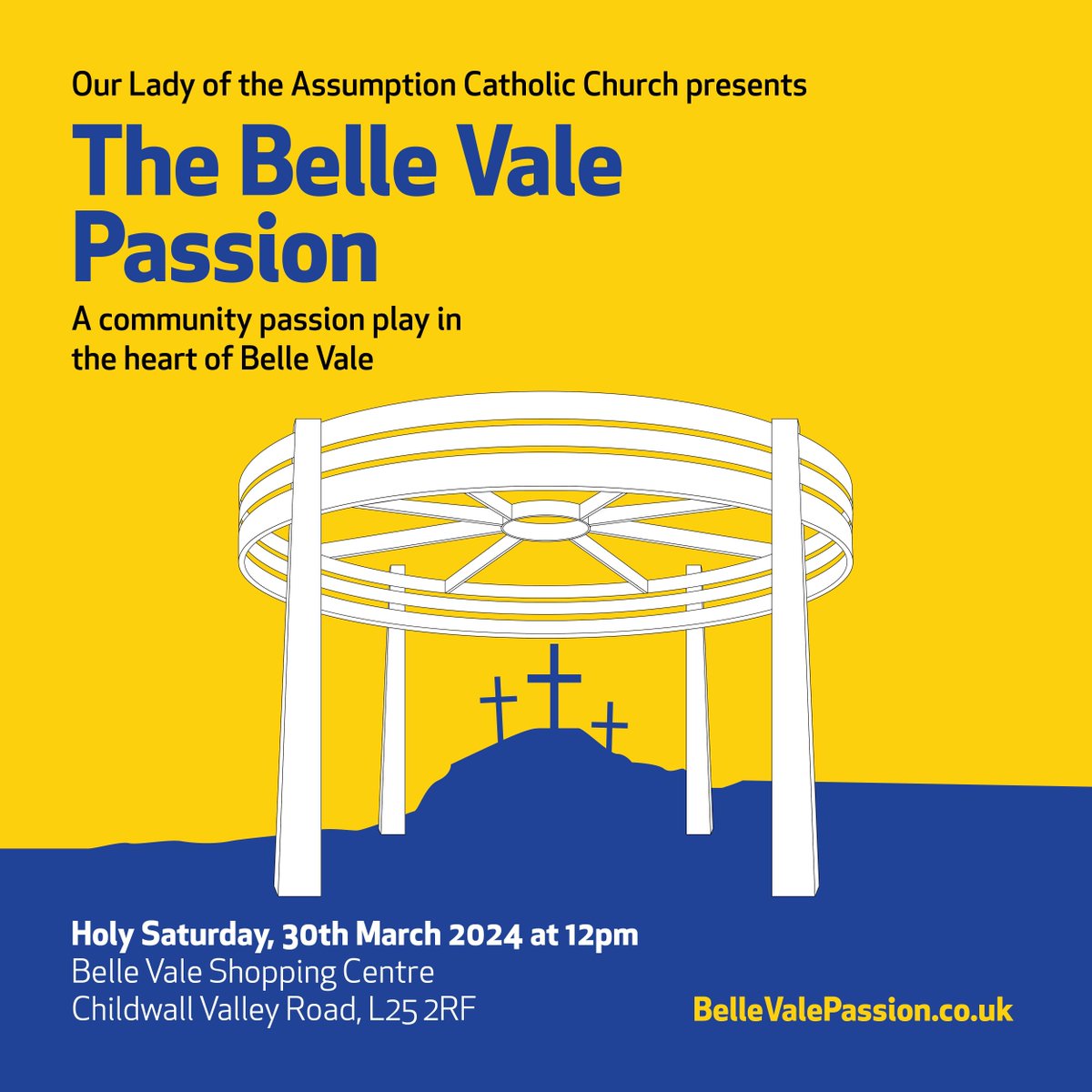 bvpassion24's tweet photo. This Saturday at 12 Noon at Belle Vale Shopping Centre! 
Share this post and invite family and friends!!

@stmarywoolton @Bishop_Eton @OLA_Gateacre @lpoolcatholic @BelleValeSC @bbcmerseyside @frankcottrell_b @PicCatholic @LiverpoolMet @LivEchonews https://t.co/xzPAj7rd41