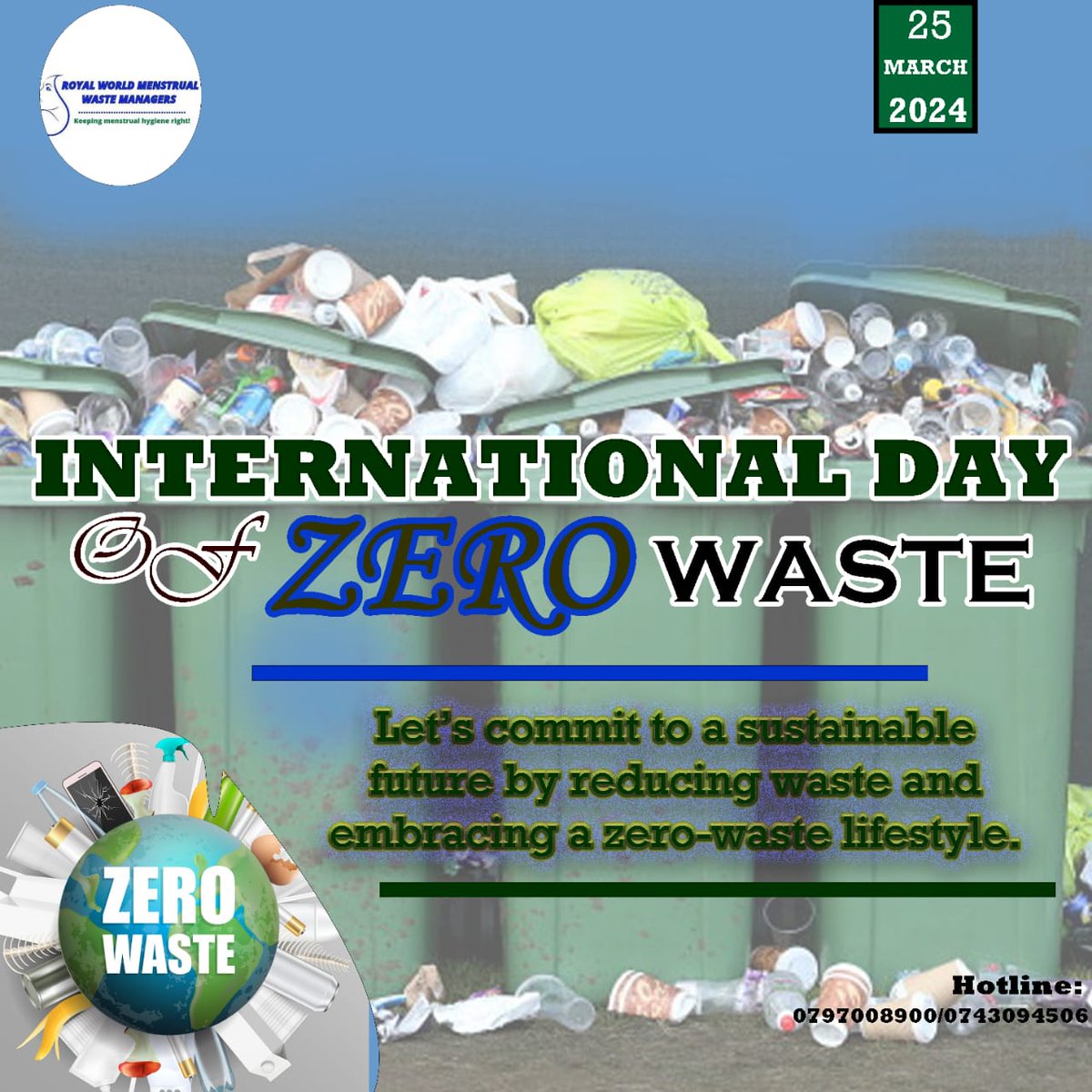 Let's commit to a sustainable future by reducing waste and embracing a zero-waste lifestyle.#Royalworld