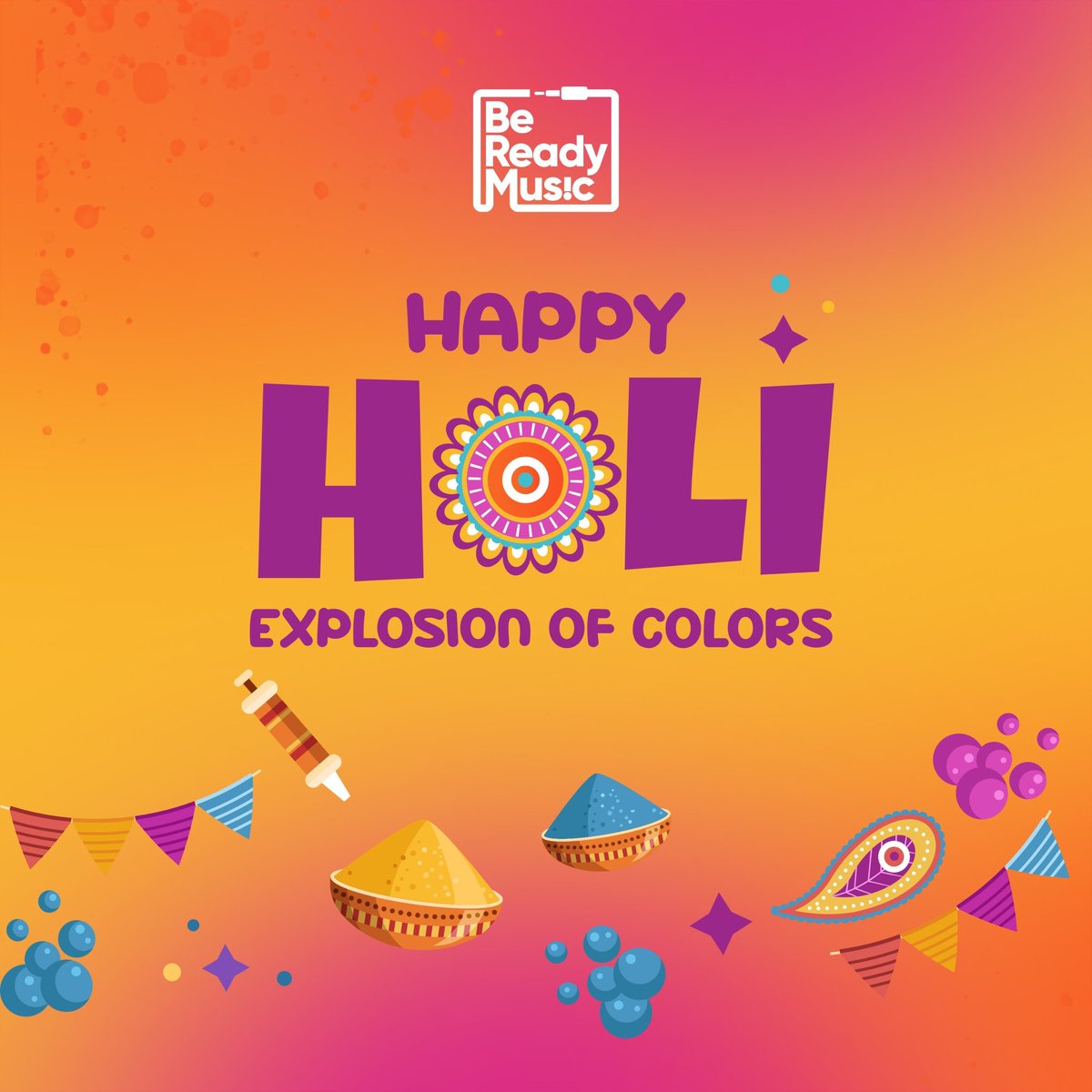 May the festive rhythms fill your hearts with joy. Wishing you all a vibrant and joyful Holi, where every moment shines with vibrant colors and unforgettable memories. 🌟🎵 அன்புடன் 💕 @bereadymusicofficial