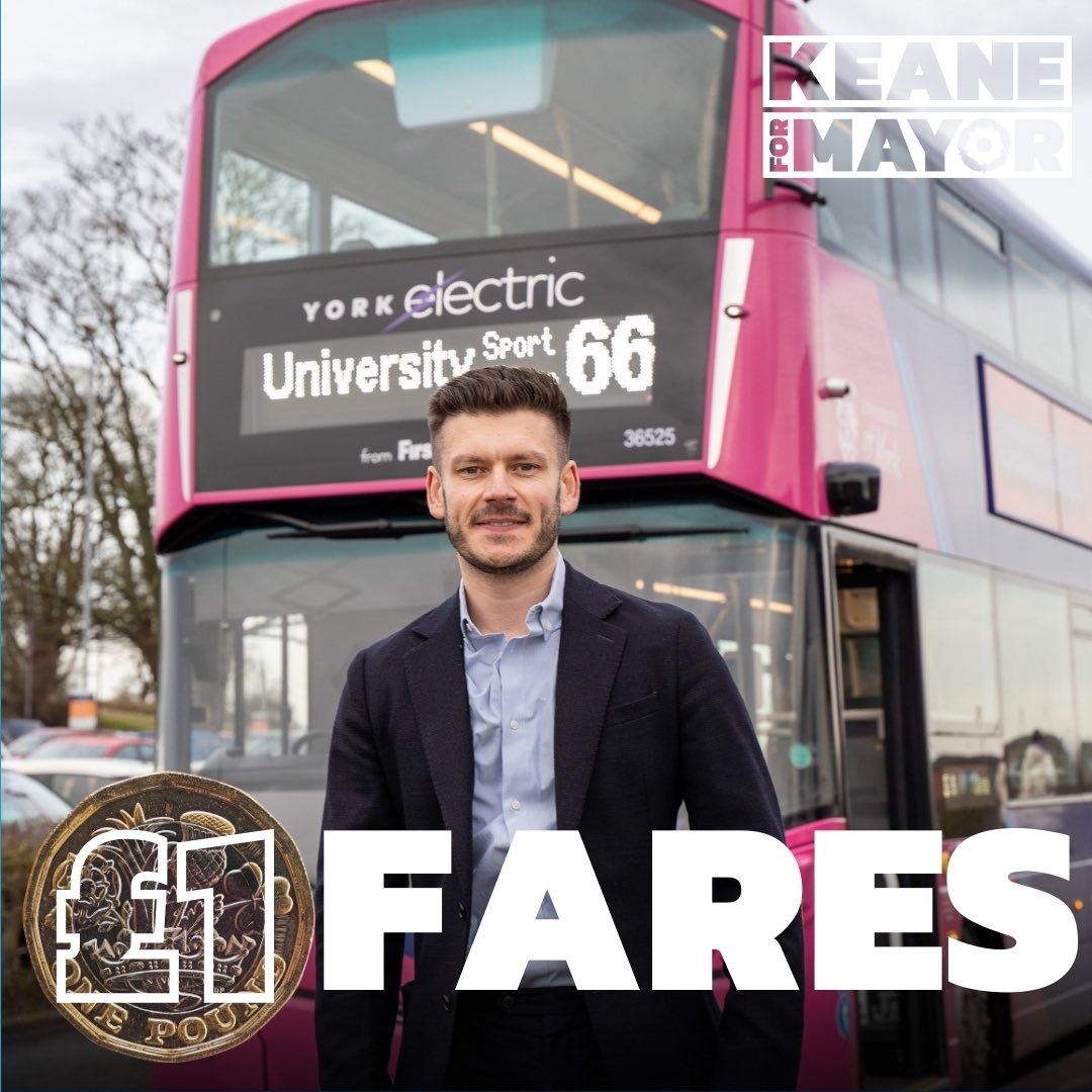 £1️⃣ fares for 𝐚𝐥𝐥 𝐮𝐧𝐝𝐞𝐫 𝟐𝟐𝐬 That’s right, £1 for a single ticket. On all bus services. If I am elected mayor 🚌 I’ll help our young people reach jobs, training and education ✅