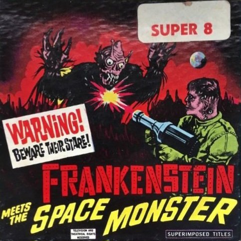 Super 8 box art for #FrankensteinMeetsTheSpaceMonster (1965 - Dir. #RobertGaffney) #MarilynHanold #JamesKaren #BruceGlover