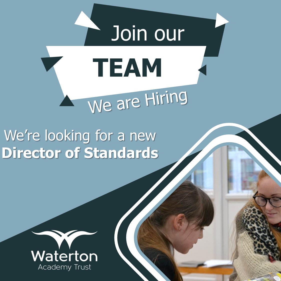 📚Passionate about maintaining high standards in education? 🔎Waterton Academy Trust seeks an experienced Director of Standards. 📍Be a part of our journey! 🔗For more information visit our site at: watertonacademytrust.org/recruitment/ #EducationCareers #SchoolLeadership