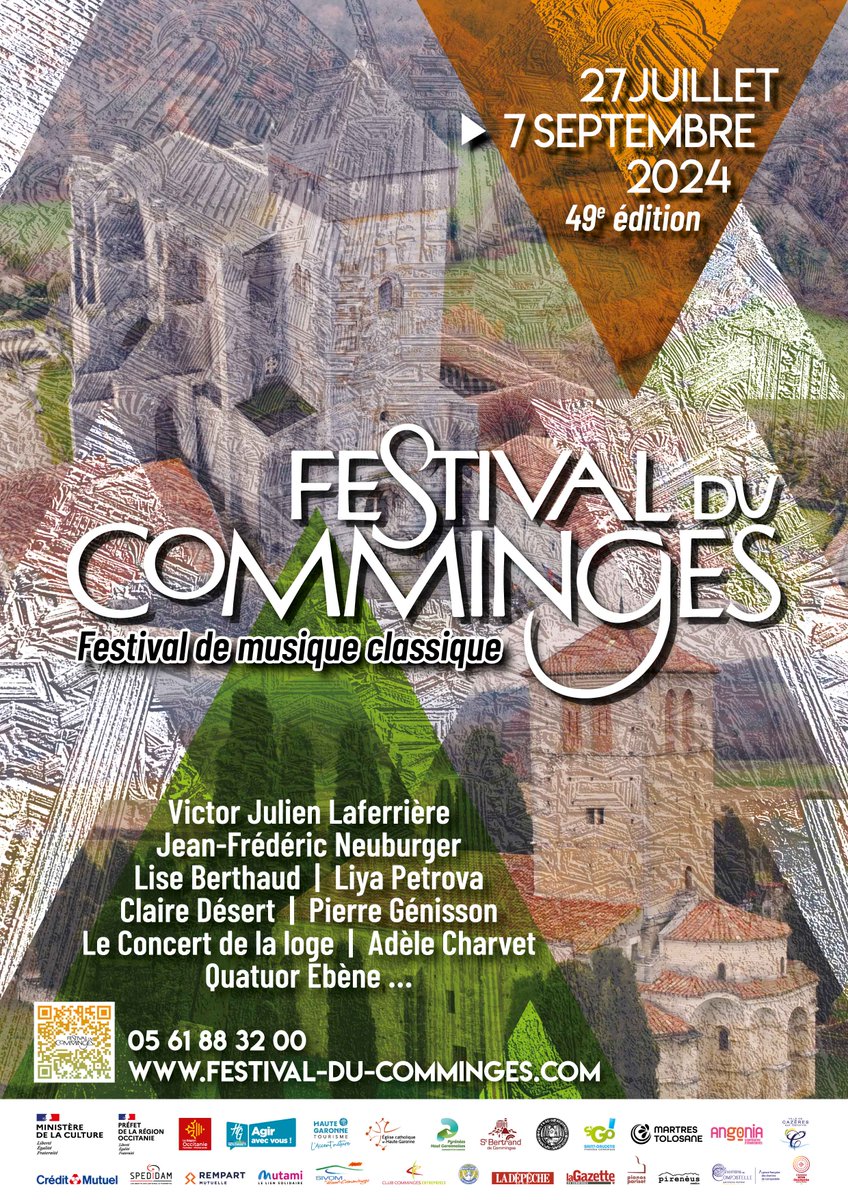 49ème édition du FESTIVAL DU COMMINGES ! Du 27 juillet au 07 septembre en @HauteGaronne De beaux #concerts dans de splendides lieux des #Pyrennees centrales , à ne point manquer ! Le #festival du #comminges dévoile cette semaine sa programmation à #Toulouse avec @TourismeHG