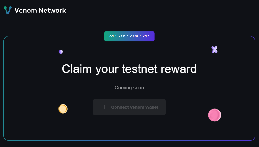 Venom Testnet Airdrop Approaching in 3 Days! 🪂

The <a href="/Venom_network_/">Venom Network</a> testnet airdrop page is now live. 

📅 Airdrop claim: March 28th

You can check here: rewards.venom.network

Furthermore, the $VENOM tokens from the Venom x OKX quest have been distributed. Check your OKX