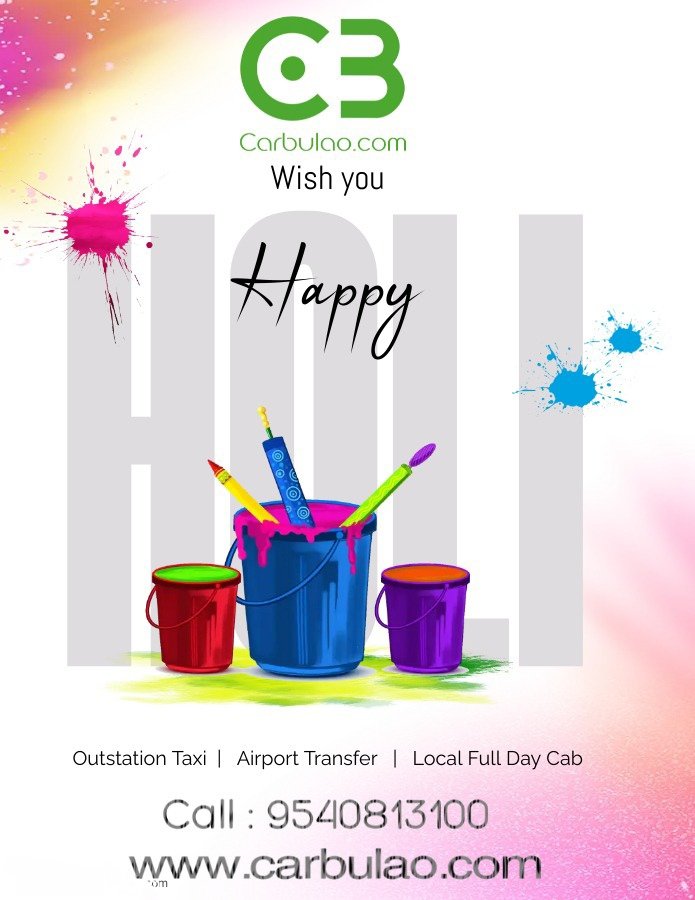 #carbulao wishing you Happy Holi to you & your Family

For Car Booking contact US:

Call : 9540813100
Email : carbulaobooking@gmail.com
Website: carbulao.com

#happyholi #holikadahan #holikadahan🔥 #holi 😍#taxi #taxinearme #taxiingurgaon #taxiforoutstation