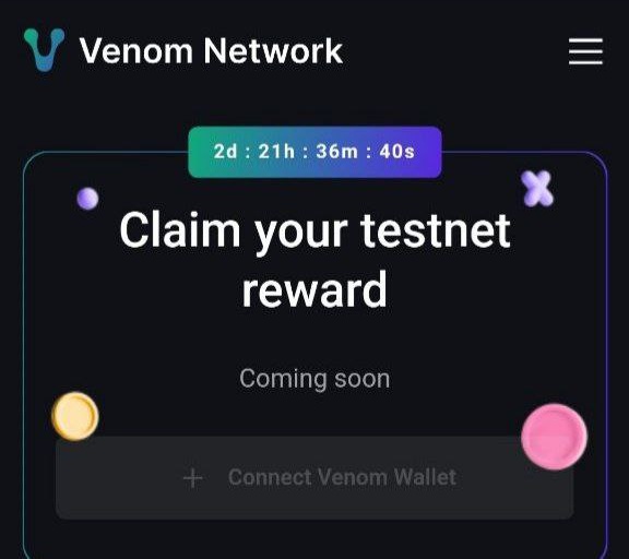 Tabraizshams12's tweet image. Venom Airdrop Coming Soon 🔥

- Link:- (Claim Start in 3 Days ) rewards.venom.network

- Venom Token Already Listed ✅
#AirdropCrypto