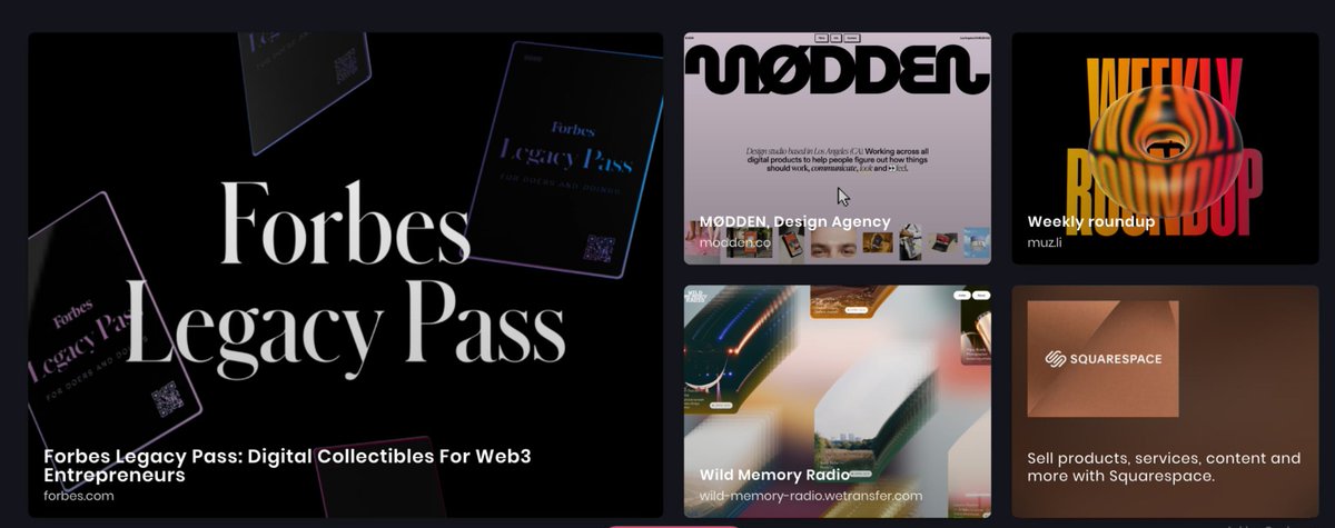 Our @ForbesWeb3 website design has been featured on the @usemuzli inspiration board! 🙌@polygonalmind 🔗 forbes.com/legacy-pass/