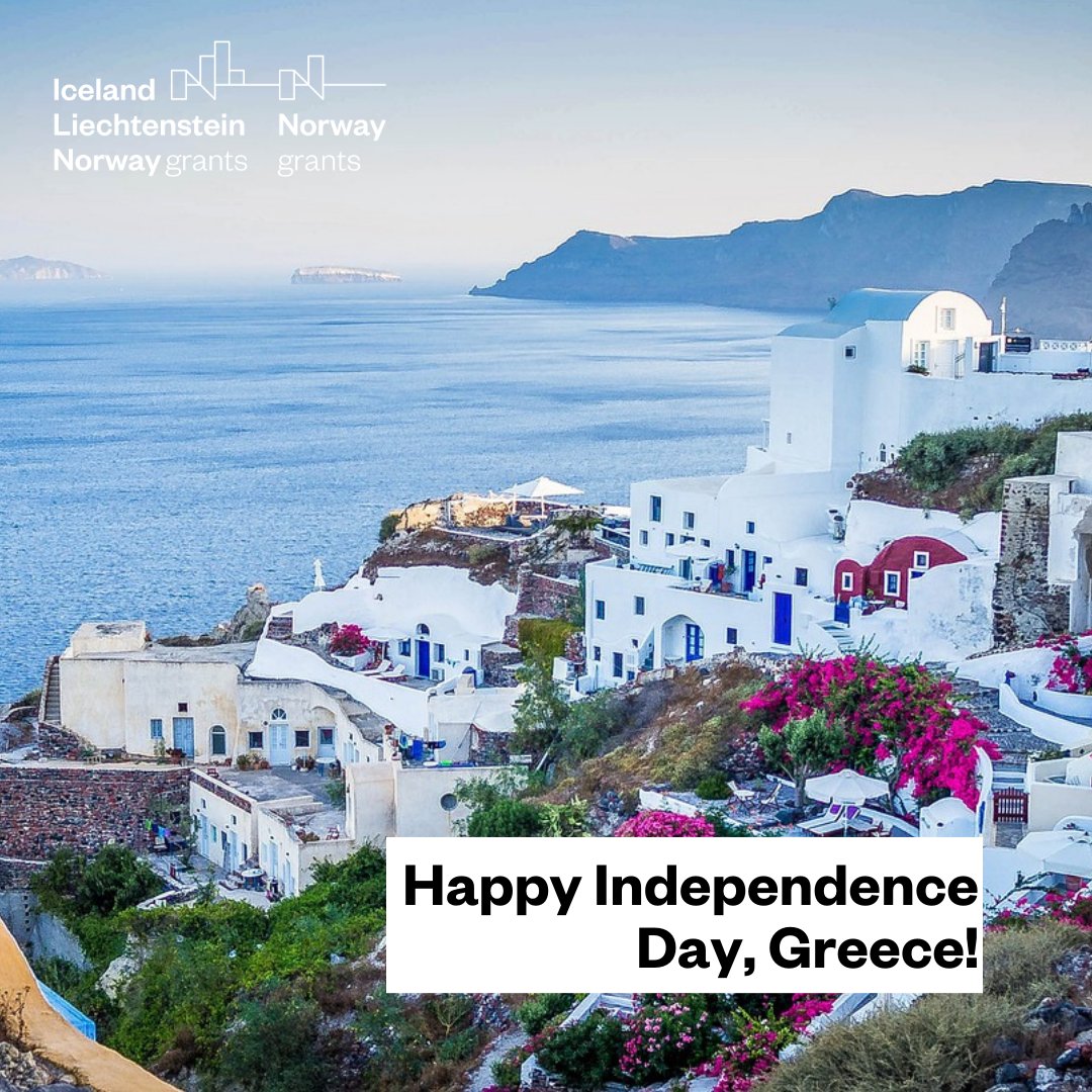 🇬🇷 Happy Independence Day, #Greece! 🇬🇷 Today, we honor the spirit of resilience and freedom that marks this historic day. As we celebrate Greece's journey towards independence, let's continue fostering democracy, cooperation and inclusion. 🌟 @eeagrants_gr @norwayingreece