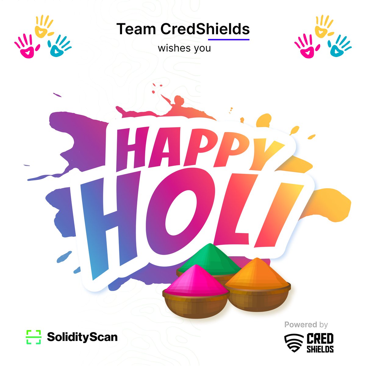 Just like the vibrant colors of Holi, let your smart contracts shine! Happy Holi from Credshields.