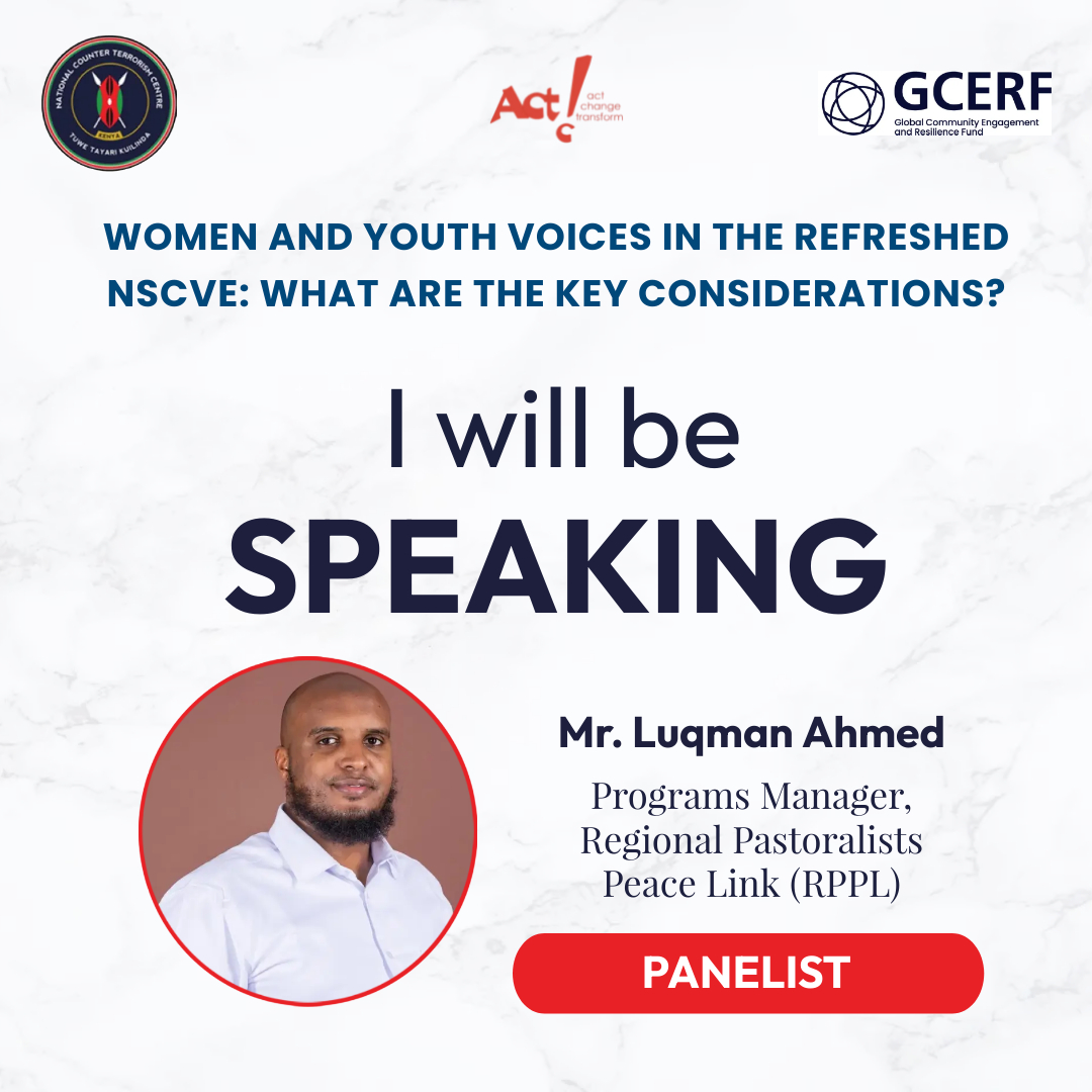 Luqman Ahmed from @RPPL006 will be speaking in the upcoming Space on March 28, 2024. 🔊Women and Youth Voices in the Refreshed NSCVE: What are the Key Considerations? ⏲️ Thursday, March 28, 2024 🕖 4:00PM - 6:00PM 🔗x.com/i/spaces/1vOxw… #NSCVEReview @tendasasa @theGCERF