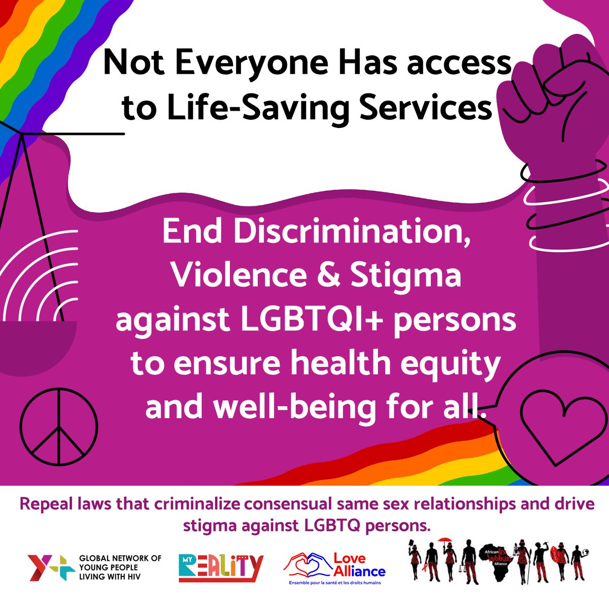 🌈 Access to effective HIV treatment and prevention is a human right. The #reality is not everyone has access to life saving services. Discrimination against #LGBTQI+ individuals not only limits their access to these vital services but also increases their vulnerability to HIV.…