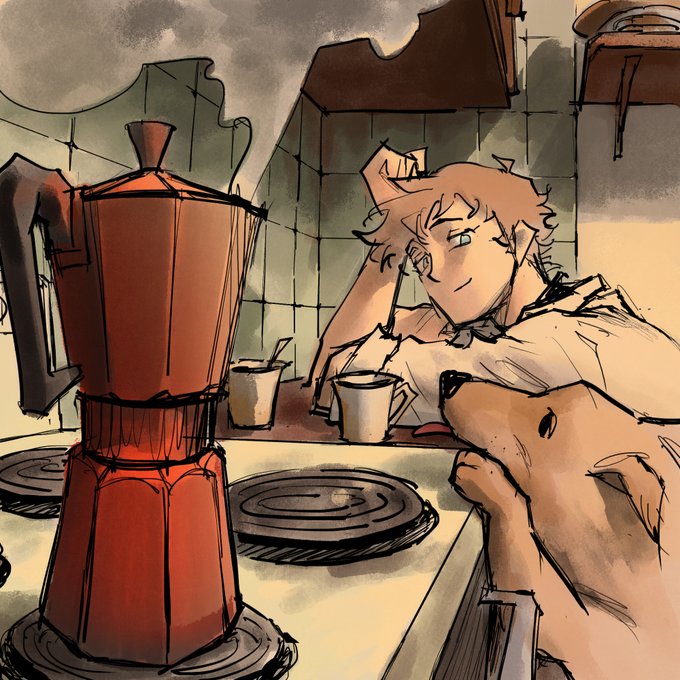 「coffee male focus」 illustration images(Latest)