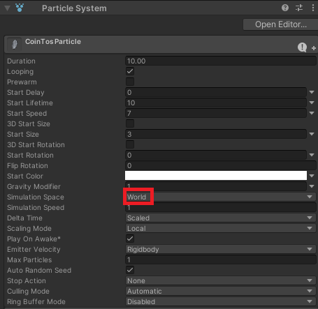 kesera2_vrc's tweet image. 【Tips】パーティクルを移動したときにもその場に残したいときは、Simulation SpaceをLocalからWorldにするといいよ。 #Unity #ParticleSystem
使用例:足跡パーティクル、弾痕パーティクル、etc...