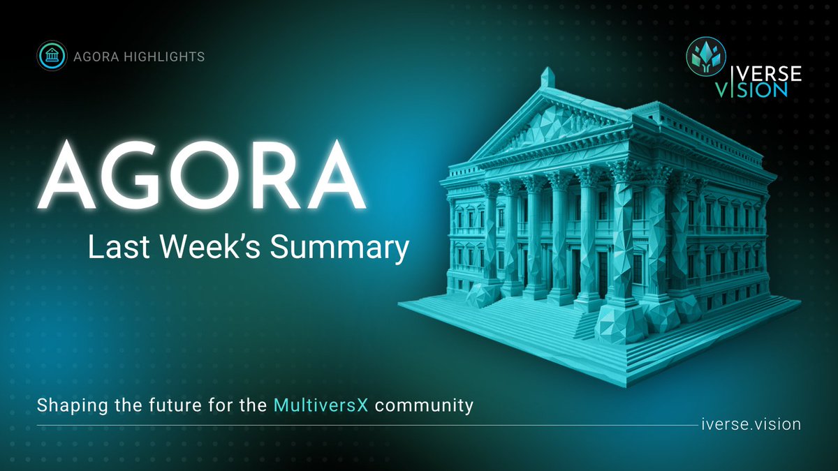 Last Week on #MultiversX Agora!

Every week, we will highlight the vibrant discussions shaping our community's future.

From protocol enhancements to groundbreaking ideas, the Agora is where YOUR voice becomes part of the <a href="/MultiversX/">Multiversᕽ</a> and <a href="/xExchangeApp/">xExchange ⚡</a> journey.

From last week: