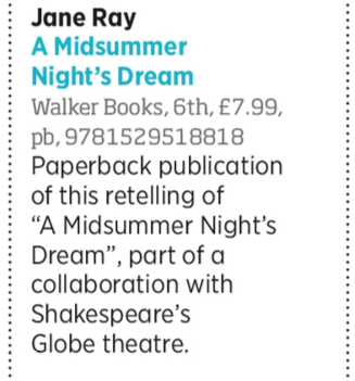 TheAgencyBooks's tweet photo. Wonderful to spot The Tooth Fairy and the Crocodile, illustrated by @LydiaMonks, as "One to Watch" in @thebookseller's June Children's Previews, which also featured A Midsummer Night's Dream illustrated by @janespictures and Smelly Peggy by #HelenStephens! https://t.co/ReydzKacjF