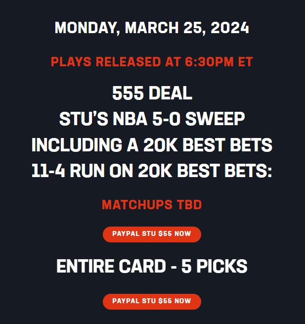 StuartFeiner's tweet photo. WHAT A MONSTER WINNING NCAA TOURNAMENT SO FAR.   STARTED WITH $100,000 BEST BET THURSDAY OREGON AND GAMES OF THE YEAR SATURDAY CREIGHTON AND YESTERDAY PURDUE. TONIGHT CUSTOMER APPRECIATION MONDAY 5 WINNERS $55 WITH A $20,000 BEST BET ON A 11-4 BEST BET RUN. https://t.co/QgJvI7YZmM
