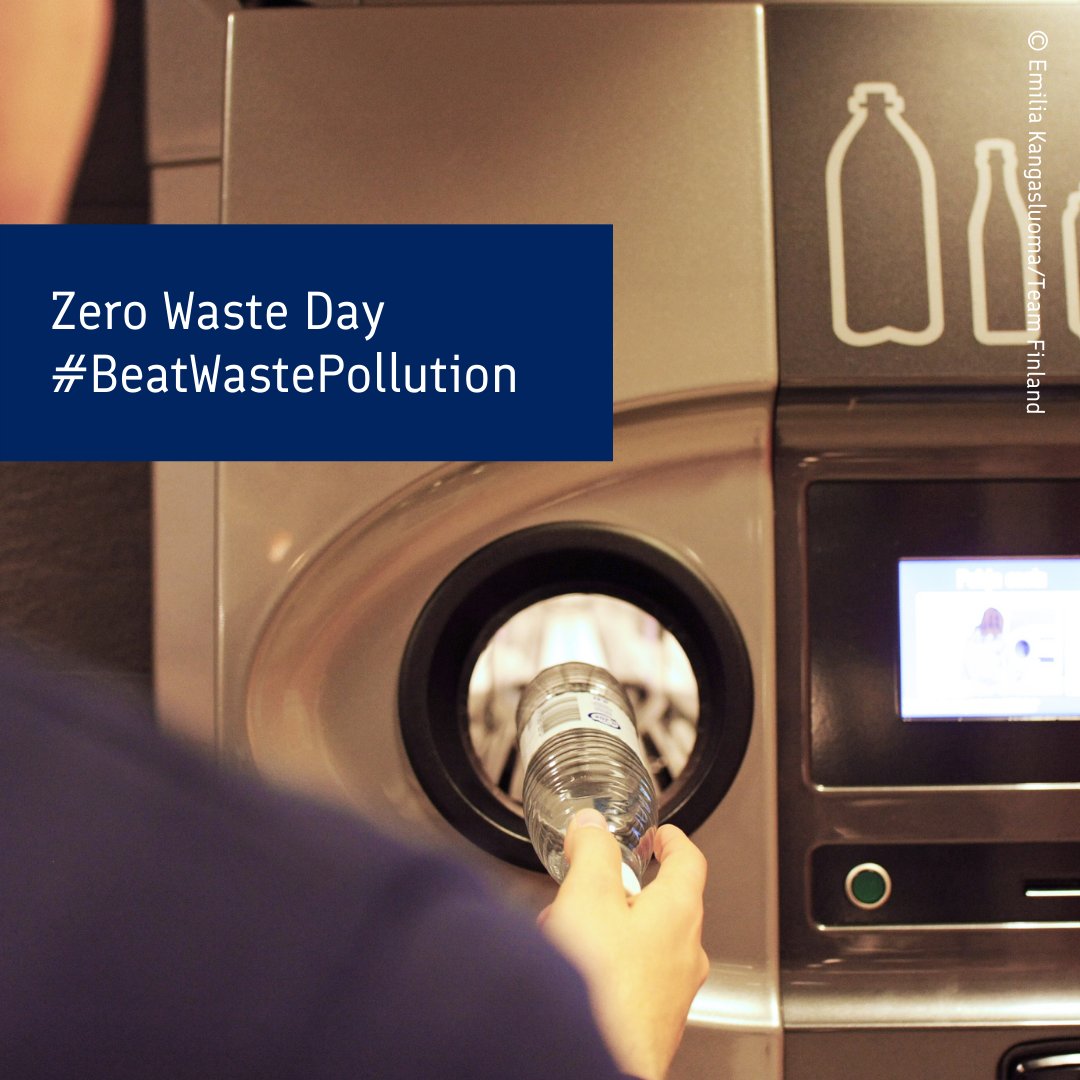 Today is the second annual #ZeroWasteDay! Did you know that humanity generates annually over 2 billion tonnes of municipal solid waste?

Innovation can help with waste management: for example, 🇫🇮 uses deposit-based return systems to collect plastic bottles. ♻️ #BeatWastePollution