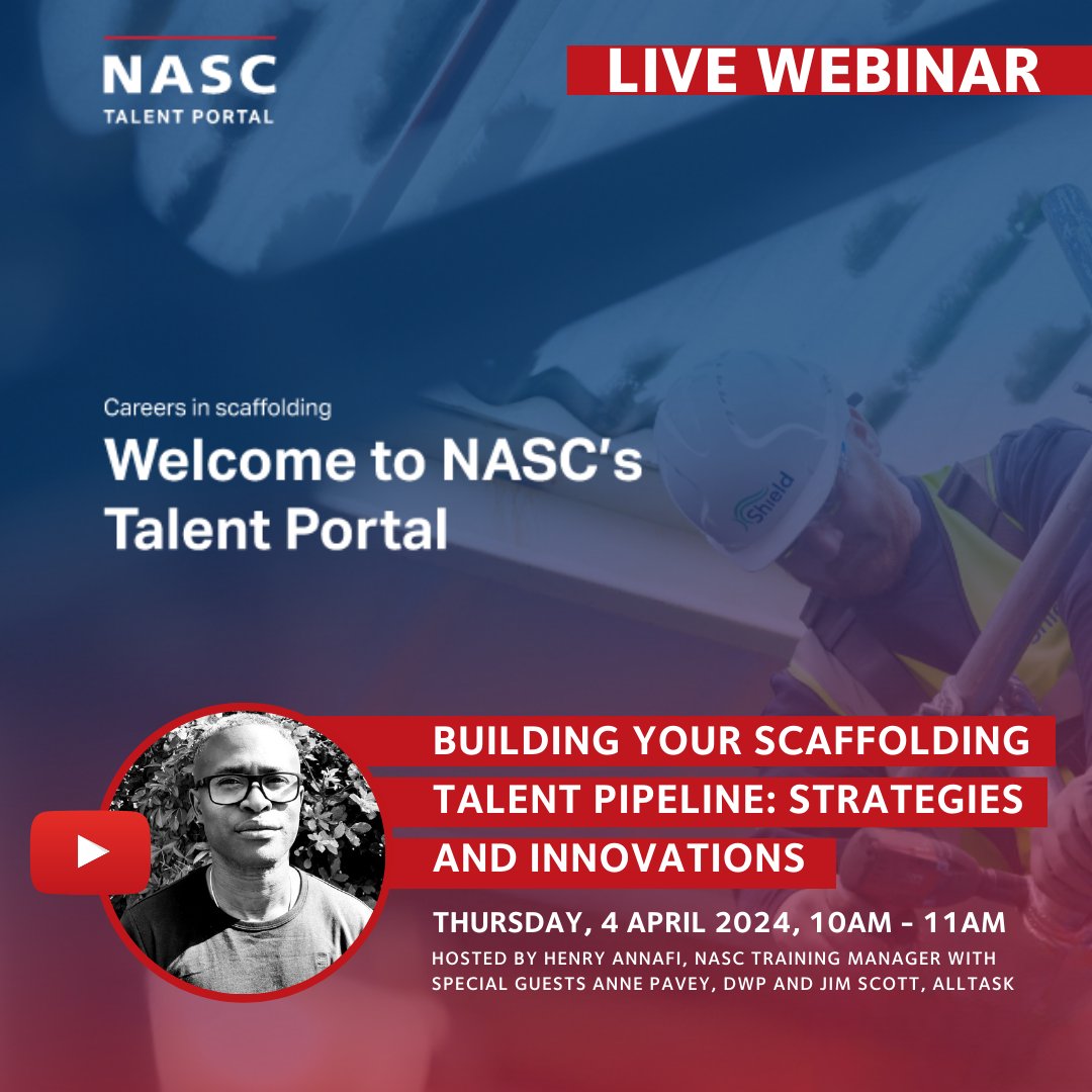 🚀 Exciting news! Join us on April 4th for an insightful webinar with Henry Annafi and special guest speakers Anne Pavey from DWP and Jim Scott from Alltask, as we gear up for the launch of NASC Talent Portal. Learn the secrets of building a robust talent pipeline tailored for