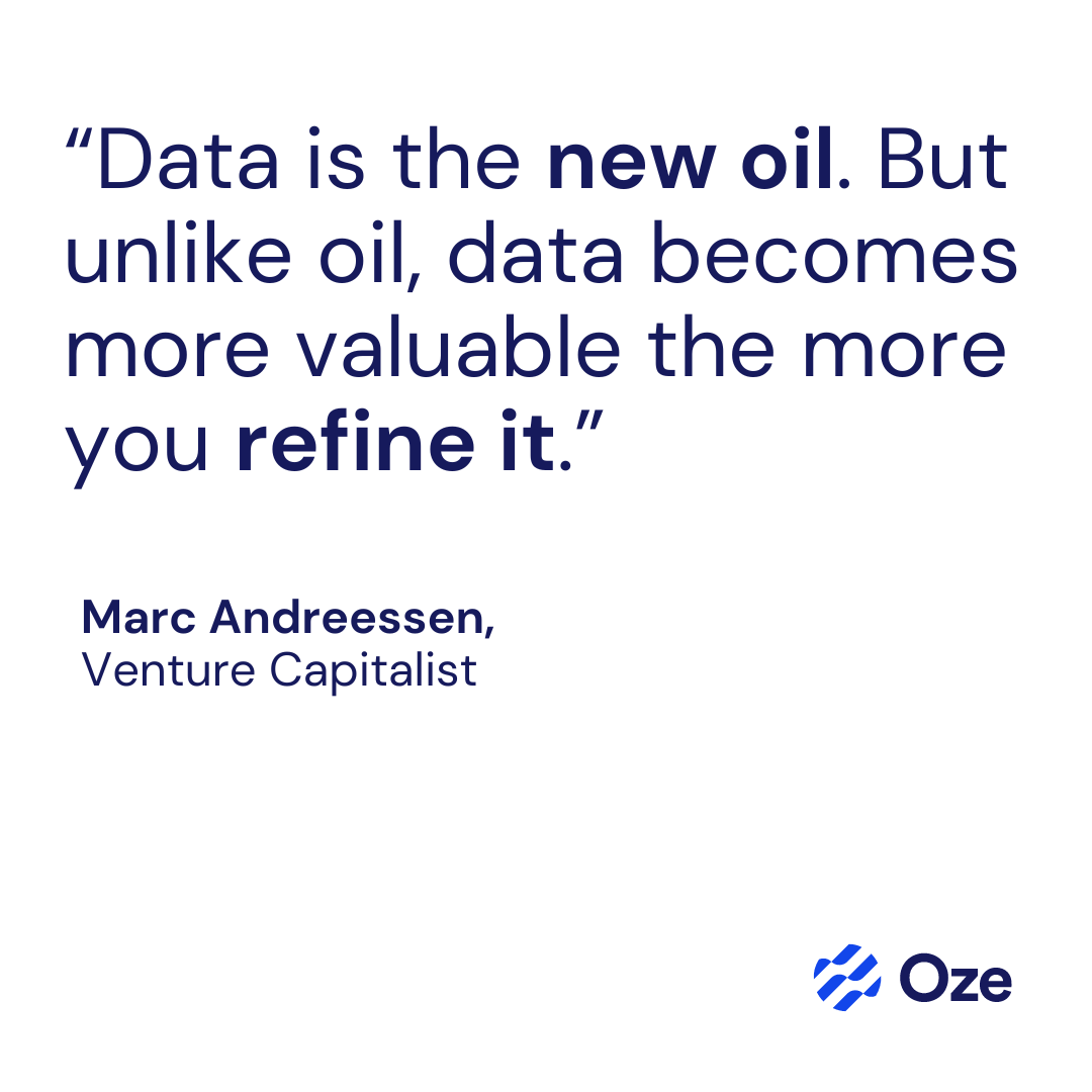 #QuoteOfTheWeek How are you refining your data this week? Every transaction tells a story and by diligently recording them, you can identify trends early, capitalize on opportunities, and tackle challenges proactively. 💪🏾 #DataIsPower #DoBusinessBetter #OzeApp