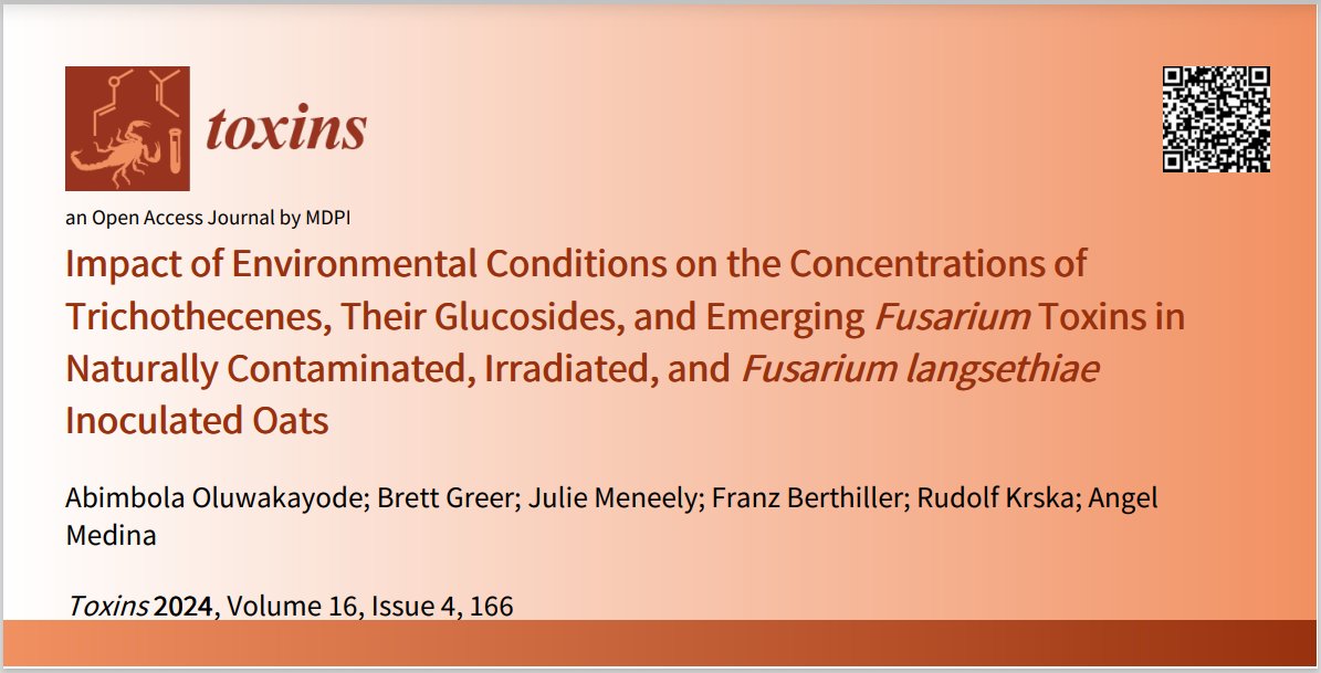 Abimbola Oluwakayode (@abioluwakayode) on Twitter photo I am happy to share my First publication on how different storage conditions impact regulated and masked Fusarium toxins in stored oats. <a href="/CranfieldAgrifo/">Cranfield Agrifood</a> <a href="/CranMycology/">Magan Centre of Applied Mycology (MCAM)</a> @Mycotoxins <a href="/Fusarium/">Tiffany</a> <a href="/MDPIOpenAccess/">MDPI</a>
mdpi.com/2724626 I am happy to share my First publication on how different storage conditions impact regulated and masked Fusarium toxins in stored oats. <a href="/CranfieldAgrifo/">Cranfield Agrifood</a> <a href="/CranMycology/">Magan Centre of Applied Mycology (MCAM)</a> @Mycotoxins <a href="/Fusarium/">Tiffany</a> <a href="/MDPIOpenAccess/">MDPI</a>
mdpi.com/2724626