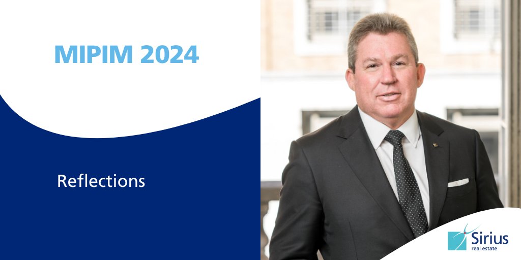 Optimism, data factories…   

Earlier this month, our CEO Andrew Coombs attended MIPIM 2024.

Find out more about his reflections on our website here: sirius-real-estate.com/news-views/vie… 

#MIPIM2024 #Datacentres #DiversityandInclusion