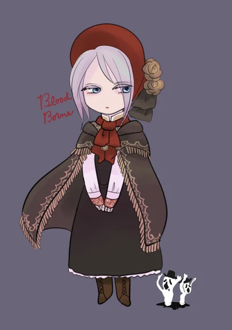 pixiv初投稿はブラボの人形ちゃんでした。(5年前の絵です)フロムの死にゲーもブラボが初! 