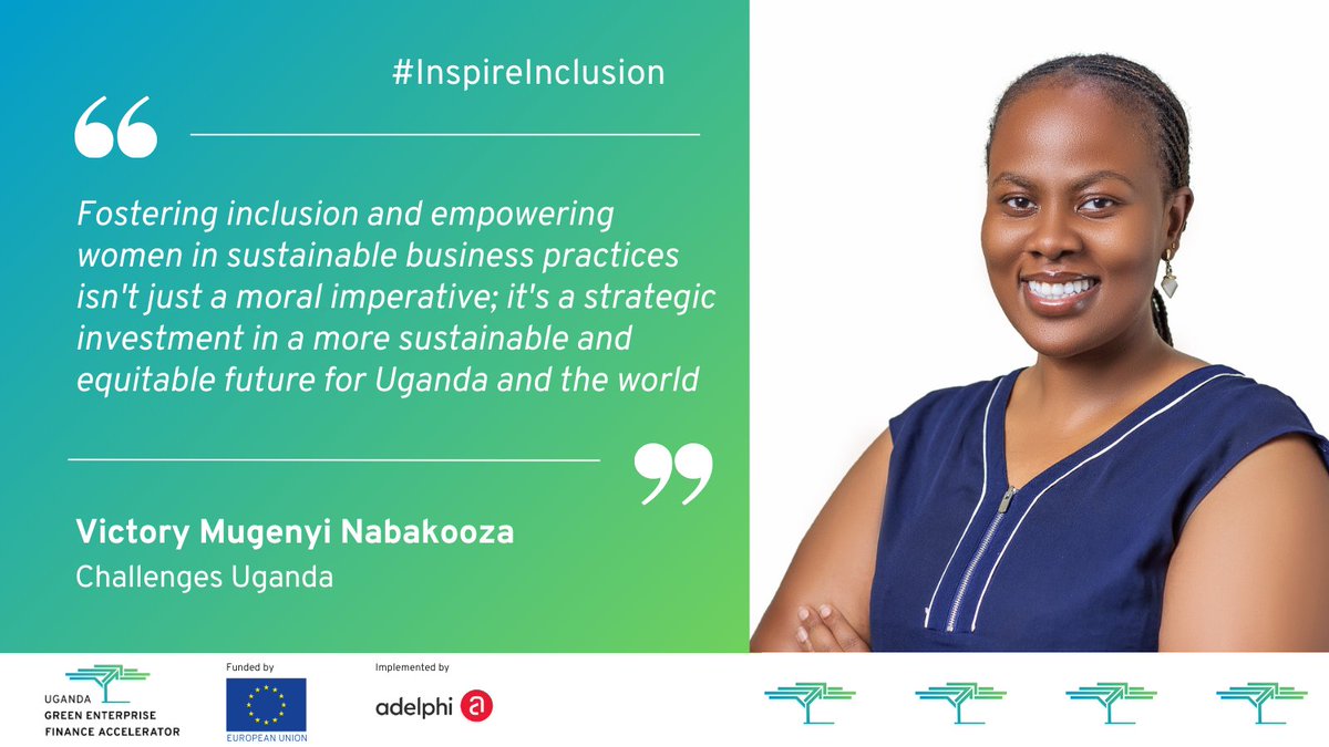 This month, UGEFA celebrates leading women in green #entrepreneurship by sharing inspiring statements from UGEFA's Business Advisors Victory Nabakooza, Challenges Uganda, emphasises the strategic imperative of empowering women in #sustainable #business practices 🗣️ #IWD2024