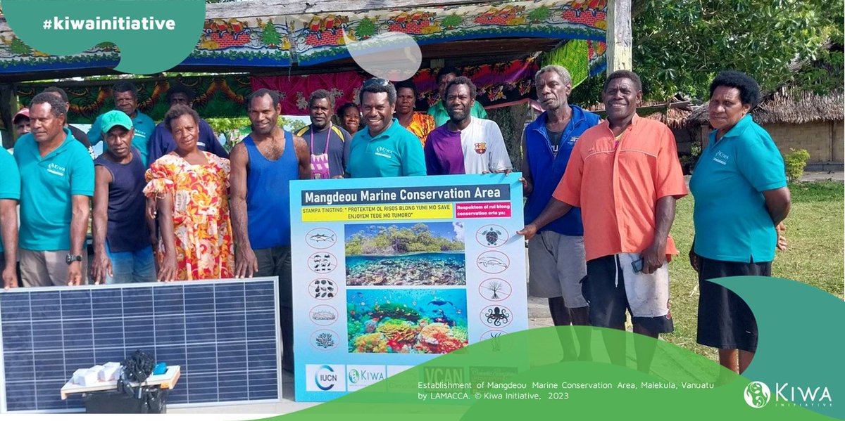 IUCN is working with LAMACCA in South Malekula, Vanuatu to implement the @InitiativeKiwa #NbS project focussed on the restoration and preservation of selected marine sites. So far, seven conservation sites have been established. 🇻🇺 bit.ly/3TOYfrs 🇪🇺🇨🇦🇫🇷🇦🇺🇳🇿