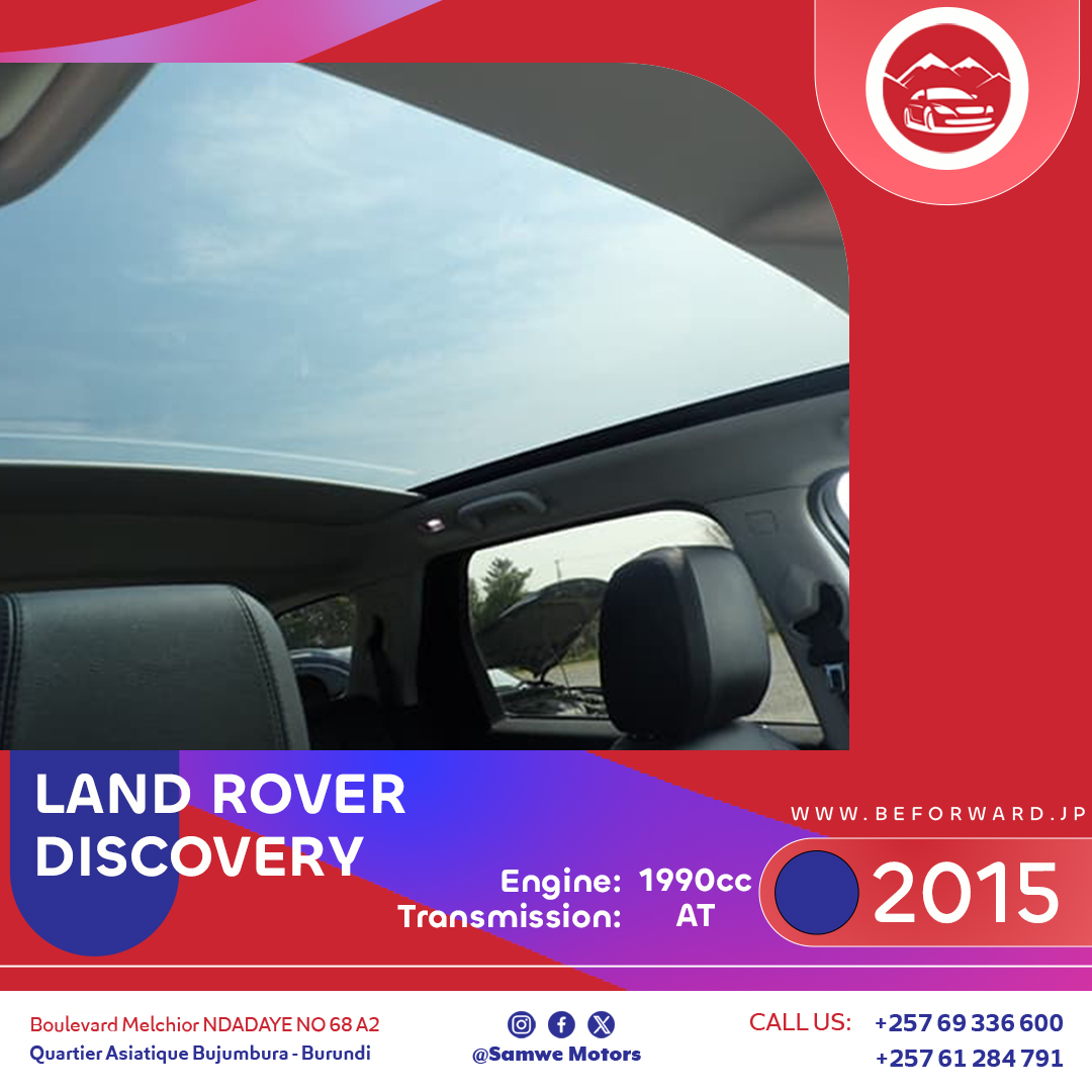 SamweMotors's tweet photo. 👌🔥Land Rover Discovery👌🔥
AVAILABLE!
Contact Us
Available 24/7 for calls.
#Burundi #samwemotors #LandRover #Discovery #cardealerships https://t.co/sQfnHkGyHx