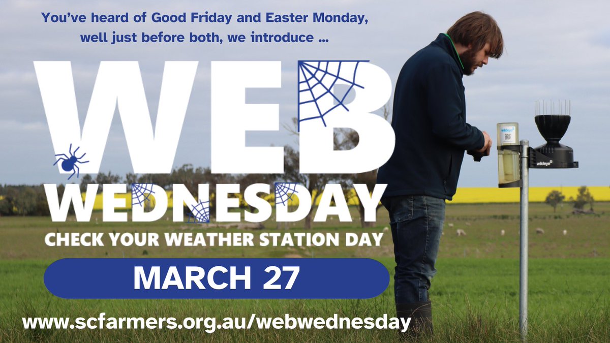 The countdown is on with TWO days to go until you clean out the cobwebs, dust off the dirt and get your rain gauge or weather station ready for this growing season! #WebWednesday #climateresilience #futuredroughtfund
