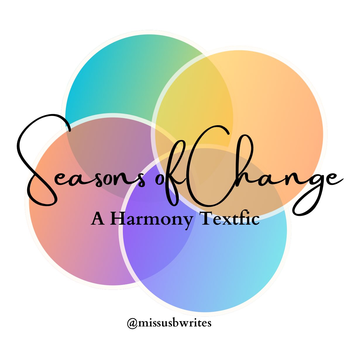 MissusBWrites's tweet image. Coming soon: Seasons of Change

A Harmony Textfic

💛 Modern AU setting
🩵 Spans several months
💚 Friendships and relationships intermingle
🩷 Some unexpected pining
💜 Side-pairings revealed as we go along

Follow on #SeasonsOC