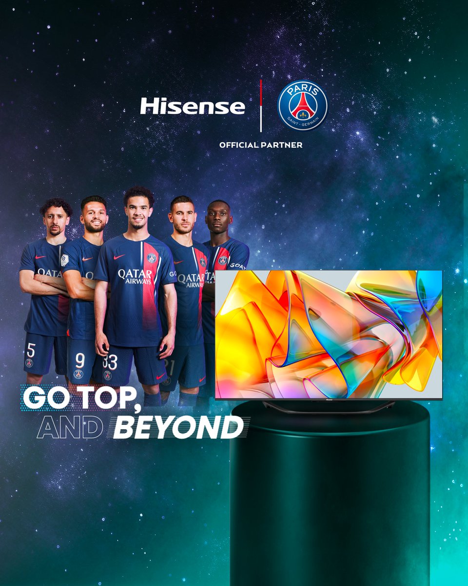 When @thevivizama, Hisense and @PSG_inside collaborate, expect to #GoTopAndBeyond ! Check out the unique manga shonen illustration, capturing those unforgettable moments spent with loved ones. Fluidity, Details, you’ll miss nothing in #LeClassique with U7 ULED TV!