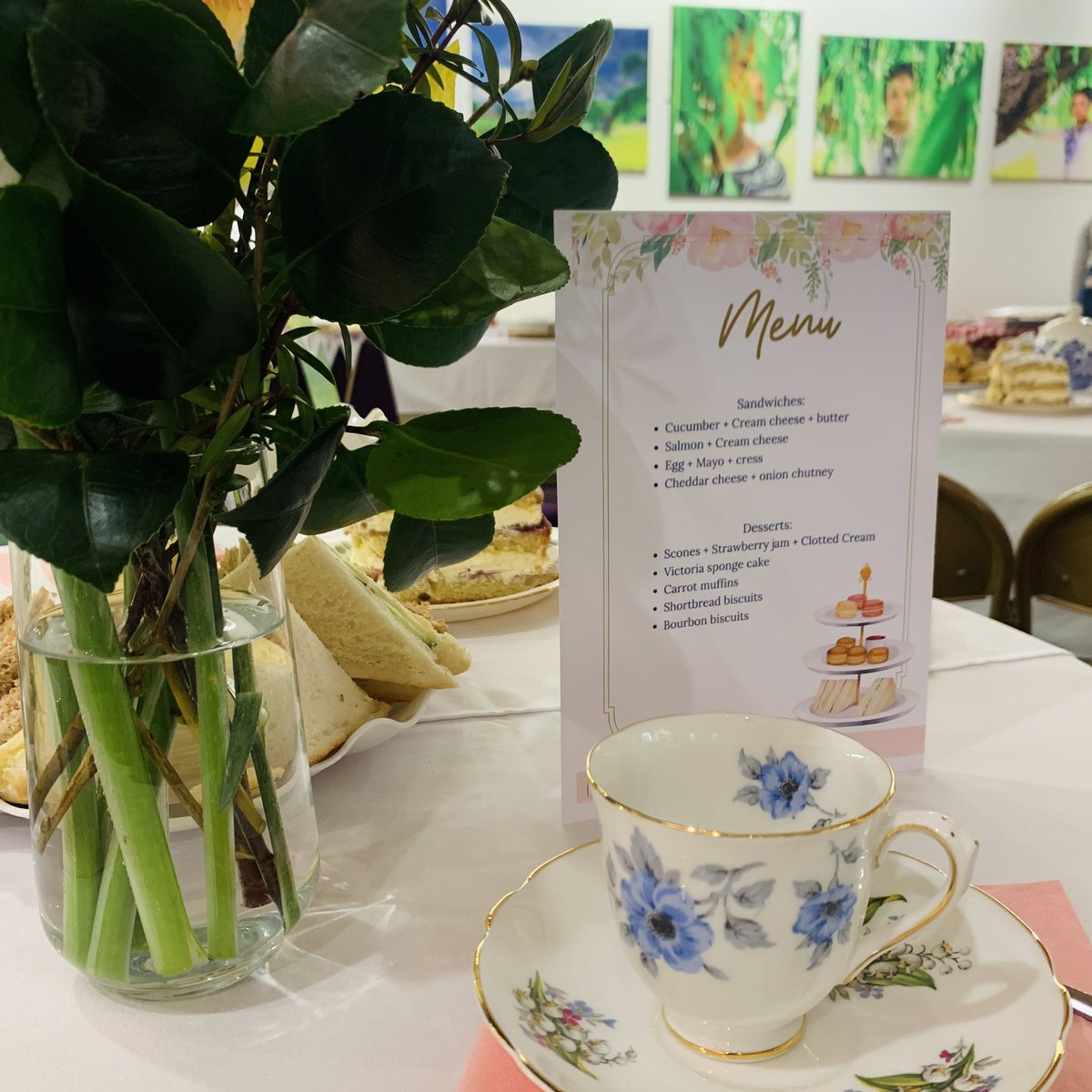 It was a pleasure to host @mila_cic at Wednesbury Museum and Art Gallery yesterday for their Springtime Tea Party for Ukrainian refugees. The table settings were so beautiful with spring flowers and vintage china.