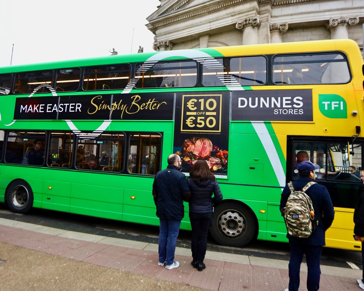 .@dunnesstores reaching audiences on the move on @dublinbusnews T-Sides...Make Easter Simply Better #coverage #frequency