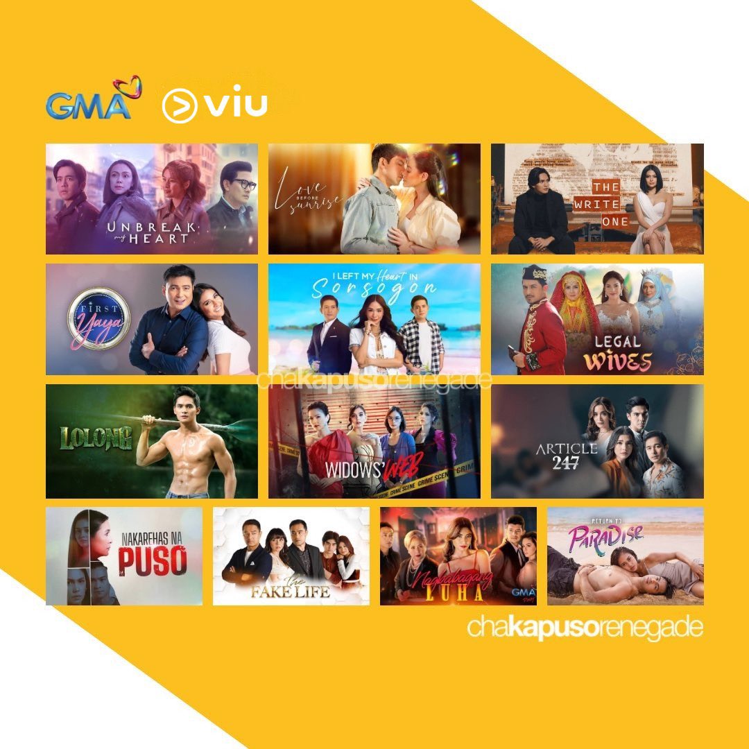 KapusoCrave's tweet photo. More of our favorite Kapuso series can now be streamed on VIU PH! 💛
Adding to the growing list of Kapuso shows available on the top streaming platform, you can now watch these top-notch and beloved GMA series on Viu Philippines starting April 1.
#GMAViu #Kapuso https://t.co/qimSjwCRkU