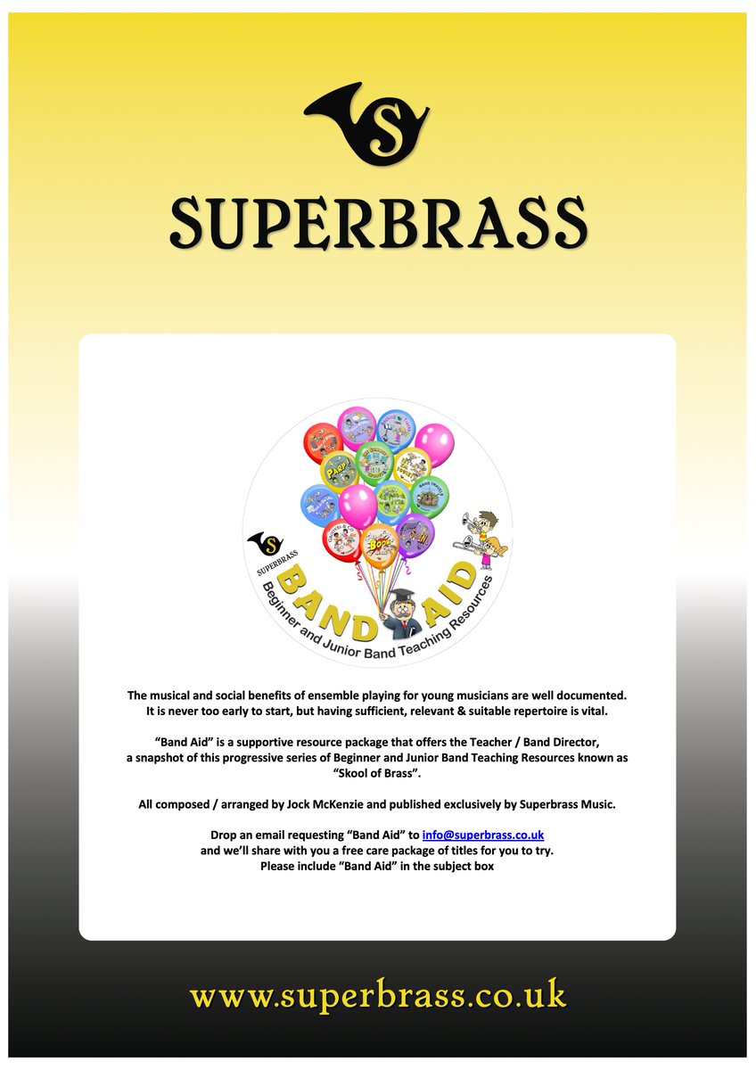 This is what Superbrass Music, Music for Brass launched at #YouthChamps24 - Calling all brass teachers and beginner &amp; junior band directors who we missed over the weekend - drop us an email if you're interested - Oh ! &amp; did we mention the trial offer is completely free 🎺🎼🏆🏴󠁧󠁢󠁷󠁬󠁳󠁿