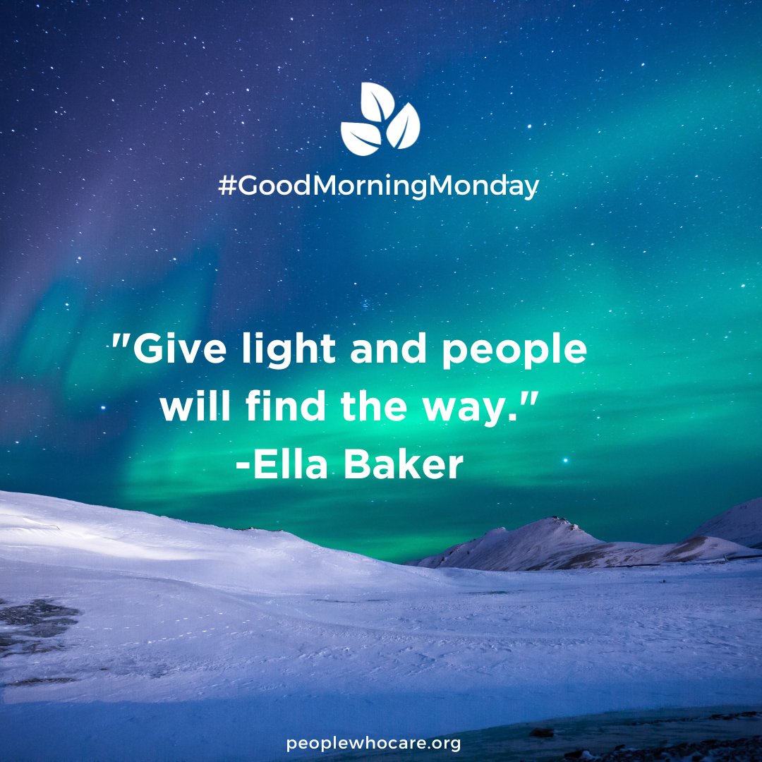 #goodmorningmonday 'Give light and people will find the way.' -Ella Baker Have an amazing week!