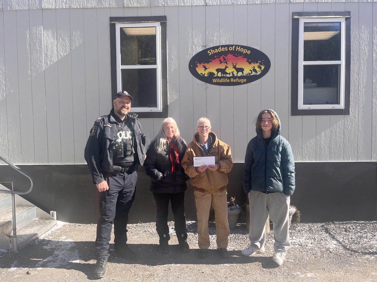 As part of our #GiveBack program, YRPA 3 District Director Jarrett Thomas visited Shades of Hope Wildlife Refuge with member Tammy O'Connell and her son who presented them with a $500 donation. Pefferlaw location is in need of bed sheets, towels, cleaning supplies & animal food.