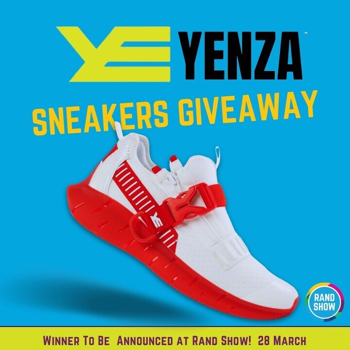 Follow <a href="/yenza/">Yenza</a>.africa and <a href="/rand_show/">Rand Show</a> on Instagram, and Yenza and The Rand Show on Facebook. Tag 3 friends, like, and share. Winners announced on 28th March. Collect prize at the show (28 Mar - 01 Apr). Tickets here :rb.gy/2cwcv0 or at Ticketpro outlets
