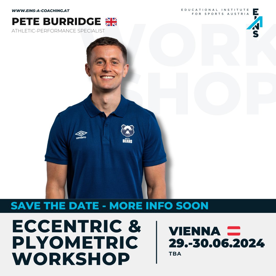 Exciting news! 🌟 Join us in Vienna for a 2-day workshop with Pete Burridge, an expert in Plyometrics and Eccentric Training from the Bristol Bears. Limited tickets available, so save the date! 🏋️‍♂️🎟️ More info coming soon – subscribe to our newsletter for the latest updates. 📧