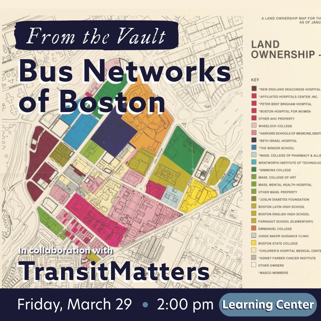 Join us for this From The Vault, in collaboration with @TransitMatters, as we view historic MBTA transit maps of some of the most trouble-inducing routes of modern times. This free showing will be Friday, March 29 in the Learning Center between 2:00PM - 4:00PM.