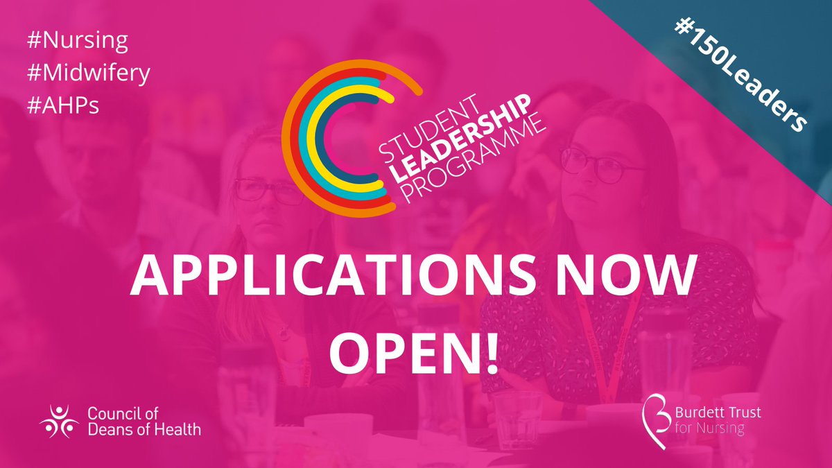 APPLICATIONS NOW OPEN! We are pleased to announce that we are now taking applications for our 2024/25 #150Leaders! Details and application form on this page: councilofdeans.org.uk/studentleaders…