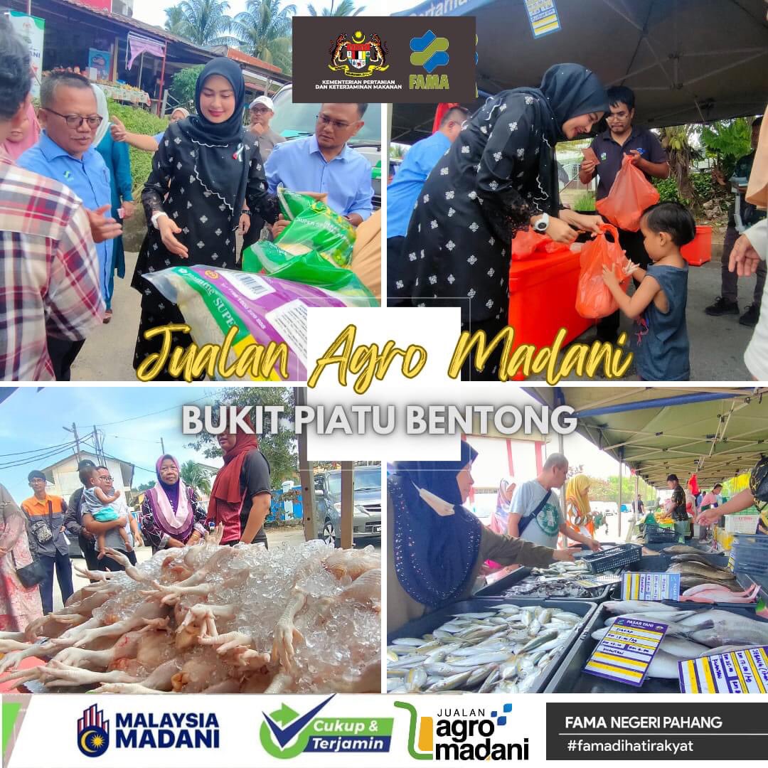 WARGA BUKIT PIATU BENTONG CERIA DAPAT JIMAT BELANJA

25 Mac 2024 l Isnin l Bentong Pahang

FAMA Negeri Pahang terus meluaskan khidmatnya dalam membantu masyarakat berjimat ketika suasana ekonomi yang tidak menentu sekarang ini, dengan Jualan Agro Madani di sini. 

Program jualan