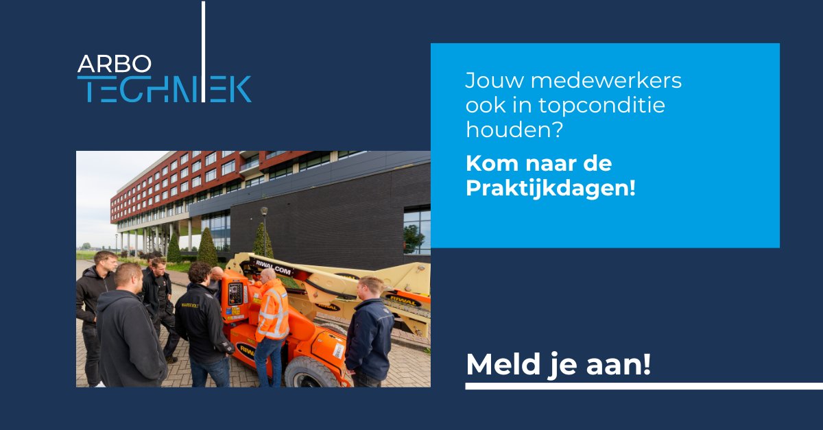 Doe mee aan de Praktijkdagen op 3 april (Houten) en 17 april (Nieuwerkerk a/d IJssel) en houd je medewerkers in topconditie! technieknederland.nl/praktijkdagen-…
<a href="/TechniekNL/">Techniek Nederland</a>