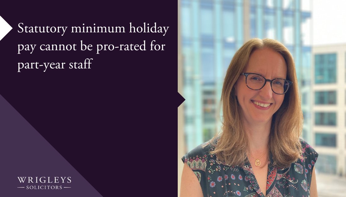 Our #employmentlaw partner Alacoque Marvin looks at the ramifications of the #HarpurTrustvBrazel Supreme Court judgement. In which statutory minimum #holidaypay cannot be pro-rated for part-year staff.
🔗 bit.ly/3N4jUt0 
#ukemploymentlaw