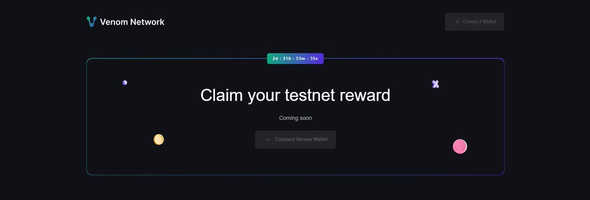 SecretoDefi's tweet photo. Ojo que tenemos actualización sobre el airdrop principal de Venom  Network ‼️

🔗 https://t.co/U51Paw4xFq

Han habilitado la web para el reclamo de las recompensas por usar su testnet 

Fijaros en el contador...

2d : 21h : 52m : 27s ⏳

¿Habrá valido la pena realizar y mintear los 24 NFTs? 🤔

Haced vuestras predicciones sobre cuantos tokens $VENOM nos van a caer 🪂