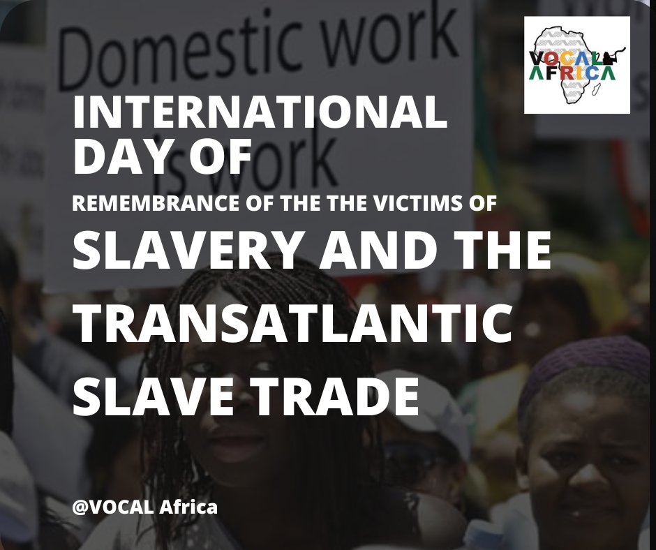Today is the International Day of Remembrance for victims of slavery. We honor those lost in the Transatlantic Slave Trade, but the fight isn't over. Modern slavery exists & African migrant workers in the Middle East face horrific abuse. We can't forget the past while ignoring